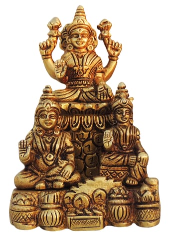Brass Showpiece Laxmi Kubar Statue - 4*4.1*6 Inch (BS1329 C)