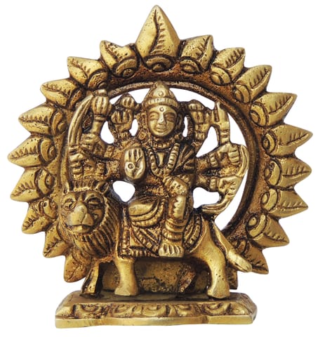 Brass Showpiece Durga Ji Statue - 3*1.5*3 Inch (BS1384 C)