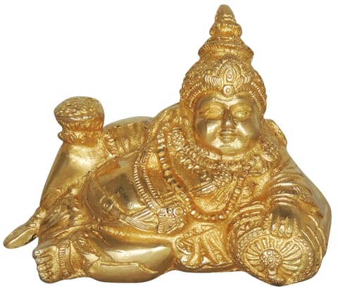 Brass Showpiece Sleeping Kuber Ji Statue - 5.2*3*4 Inch (BS1215 A)