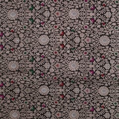 Pure Brocade with traditional pattern zari work - KCC154854  - Black