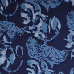 Cotton Floral  Indigo Print - Blue - KCC131524