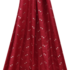 Pure Brocade with floral foil work - Red - KCC154846