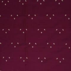 Pure Brocade with foil work - Maroon - KCC154848