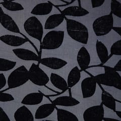 Leafy Jaal Brasso Velvet - Black - KCC96404