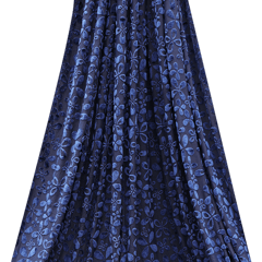 Floral Brasso Velvet - KCC96408 - Navy Blue