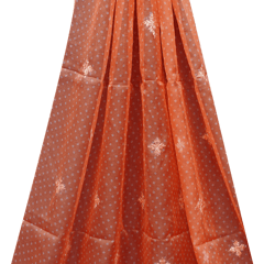 Organza Bandhani Print Embroidery - Orange - KCC165033