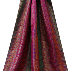 Multi- Colored Traditional Sripes Pattern Semi Brocade - KCC156341