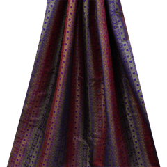 Multi - Colored Semi Brocade with traditional  Pattern stripes - KCC156339