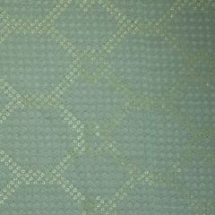 Nokia Silk Jaal Sequins Thread Embroidery -      Light Green - KCC167101