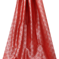 Pure Brocade traditional Pattern Light Golden Zari work  - Blood Red - KCC167241