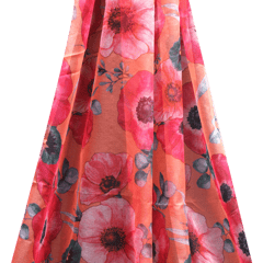 Organza Floral Print - Peach - KCC167760