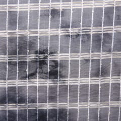 Organza Black White tie and Dye Stripe Print Embroidery - KCC167610