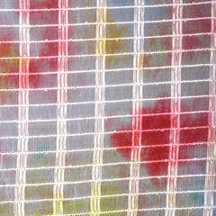 Organza  Tie and Dye Stripe Print Embroidery - KCC167611