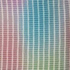 Organza Multi - Colored Stripe Print Embroidery - KCC167609