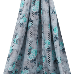 Mulmul Floral Print Embroidery - KCC138916