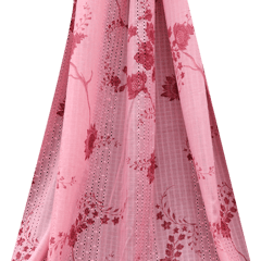 Mulmul Floral Print Embroidery - Blush Pink - KCC141169