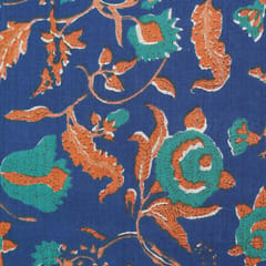 Cotton Floral Print - Blue - KCC132865