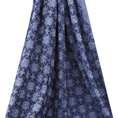 Linen Floral Jaal - Navy Blue - KCC78216