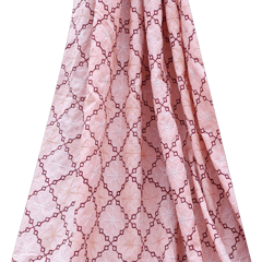 Linen Floral Jaal Print - Dusty Pink - KCC78221