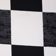 Woolen  Black and White Check Printed - KCC75876