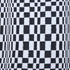 Woolen Black and White Check Print - KCC75880
