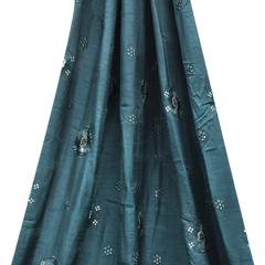 Silk Sequins Embroidery- Turquoise - KCC102447