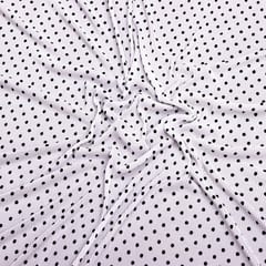 Crush Satin Polka Dot Print – Black and White - KCC166047