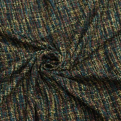 Wilderness tone With Multi-Colored Stripes Woolen fabric - KCC190888
