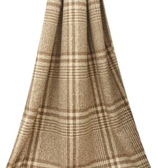 Brown tone plaid Check woolen weave fabric - KCC190894