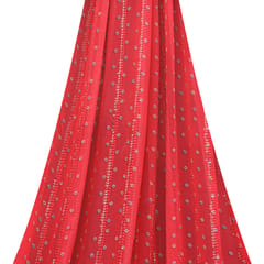 Ruby Red sequins georgette Embroidery fabric -  KCC190962