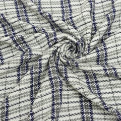 Monochrome Plaid Checks Woolen weave - KCC190893
