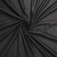 Charcoal Black Textured Stripe Mahi Silk fabric - KCC191480