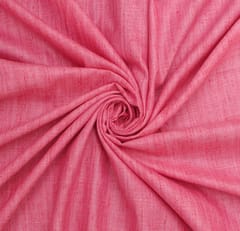 Strawberry Pink Textured Stripe Mahi Silk fabric - KCC191477