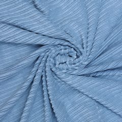 Soft sky blue Fur Stripe fabric - KCC190897
