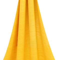 Canary yellow Textured Mahi Silk fabric - KCC191475