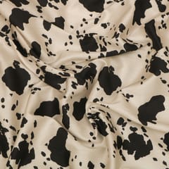 White & Black Glace Cotton Zebra Print Fabric