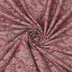 Lilac Glace Cotton Big Paan Print Fabric