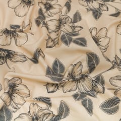 Navajo Cream Glace Cotton Floral Print Fabric