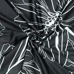 Midnight Black Glace Cotton Pattern Print Fabric
