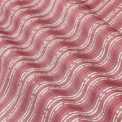 Lilac Muslin Stripe Print Fabric