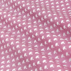 Orchid Purple Floral Pattern Muslin Print Fabric