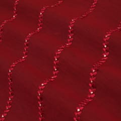 Deep Maroon Chanderi Threadwork Sequin Embroidery Fabric