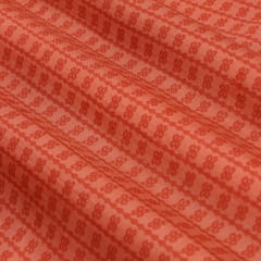 Vermilion Red Abstract Muslin Print Loom