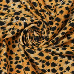 Leopard Print Crepe Fabric