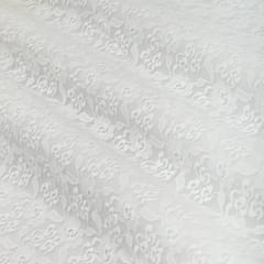 Snow White Lycra Net Self Fabric