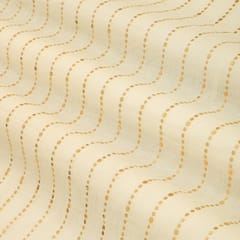 Off-White Embroidery Kora Fabric