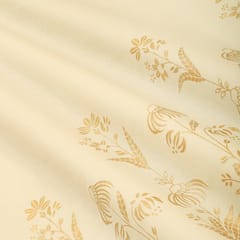 Pearl White Palazo Foil Print Cotton Fabric