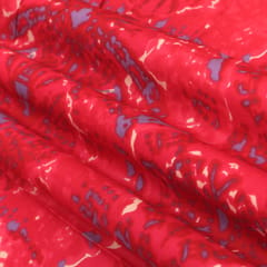 Hot Pink Tie-Dye Print Cotton Fabric