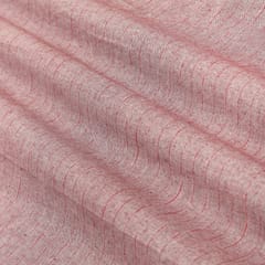 Pale Pink Textured Print Linen Cotton Fabric