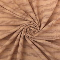 Blush Pink Striped Print Linen Cotton Fabric